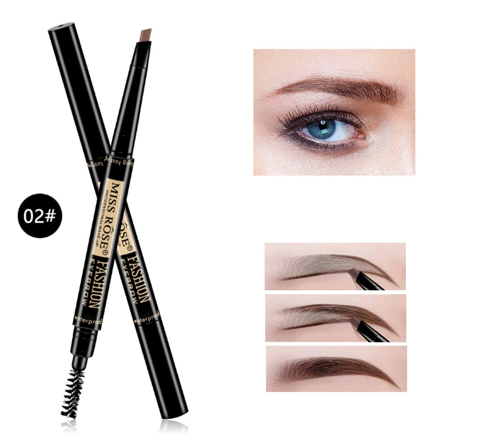 Buy Miss Rose 2 in 1 Double Head Long Lasting Waterproof Eye Brow Pencil & Brush in Pakistan