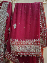 Embroidered Bridal Dress | Women Bridals | Red | Small | Worn Once