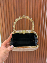 Champagne Gold Shimmer Wedding Clutch | Women Bags | Clutches | Small | Brand New
