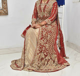 Beautiful Baraat Red Lehnga | Women Bridals | Medium | Preloved