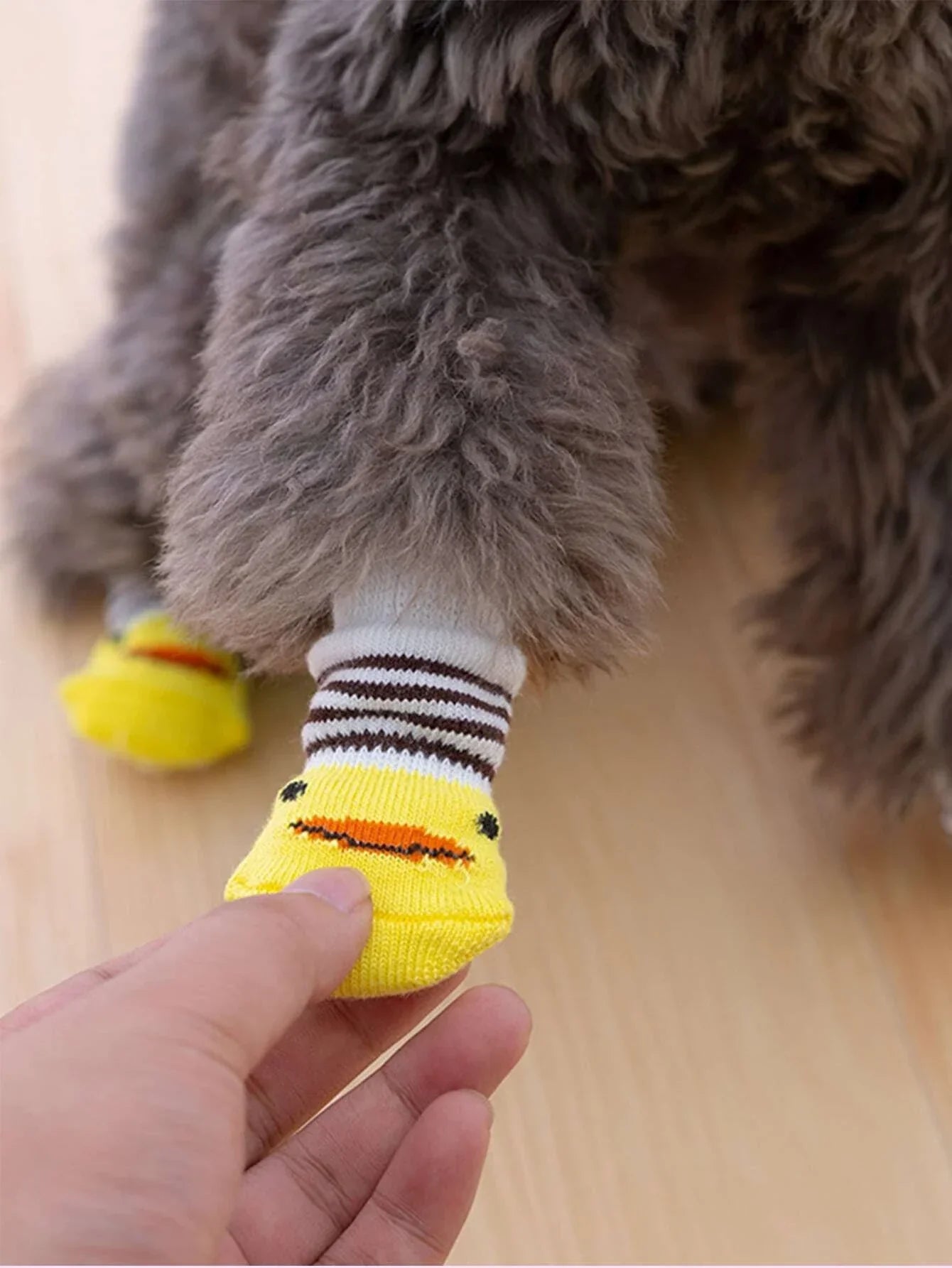 Buy SHEIN 4pcs/Pack Pet Anti-Slip Shoes Socks, Note: The Socks Size Is Slightly Smaller in Pakistan
