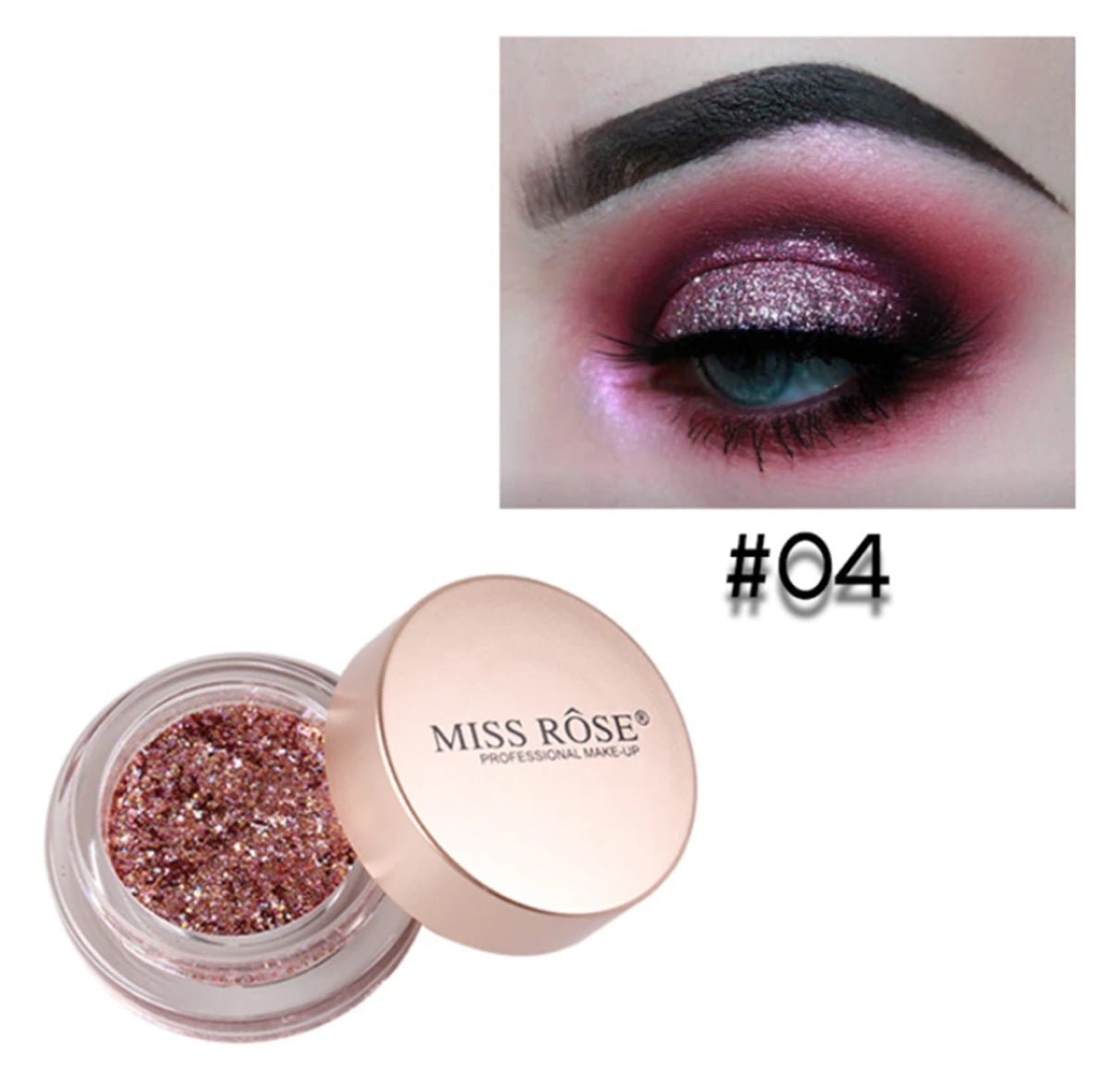 Buy Miss Rose Glitter Metallic Shimmer Pearl Colorful Glitter Highlighter Cream in Pakistan