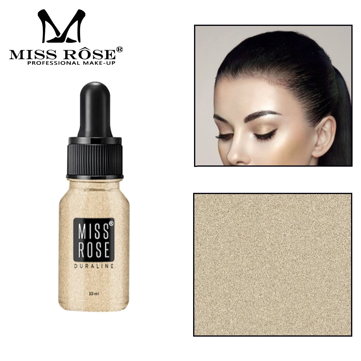 Buy Miss Rose Professional Make Up High Beam Liquid Highlighter 10 - Ml in Pakistan