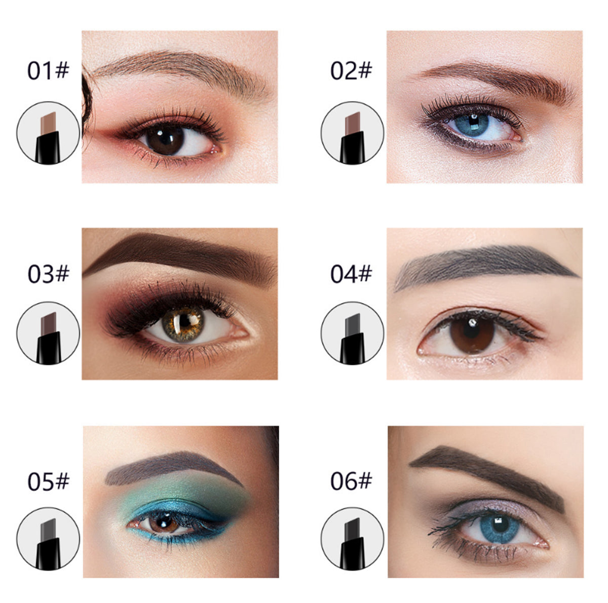 Buy Miss Rose 2 in 1 Double Head Long Lasting Waterproof Eye Brow Pencil & Brush in Pakistan