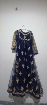 Net Embroidered Maxi | Women Frocks & Maxis | Green | Medium | Worn Once