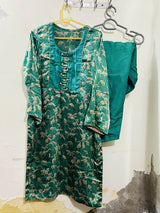 Saleem Fabrics | Women Locally Made Formals | Medium | Green | Preloved