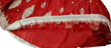 Red Handmade Embroidered Frock | Women Zari Embroidered Frock | Worn Once
