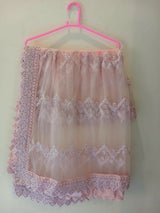 Beautiful Net Embroidered Dupatta | Women Accessories | Duppatas & Shawls | Large | Worn Once