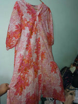 Zellbury | Women Frocks & Maxis | Orange & White | Large | Preloved