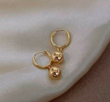 Round Ball Drop Hoops-00449 | Women Jewelry | Earrings | Brand New