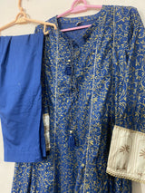 Nishat | Women Branded Kurta | Blue | Large | Preloved