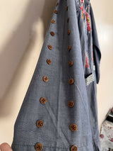 Denim Embroidered Shirt | Women Tops & Shirts | XSmall | Blue | New