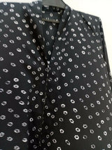 Black Printed Front Open Abaya | Women Accessories | Large | Brand New