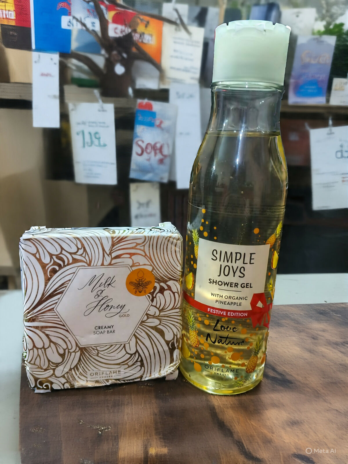 Oriflame | Love Nature Simple Joys Shower Gel & Milk & Honey Gold Soap Bar | Women Beauty Skincare | Face | Brand New