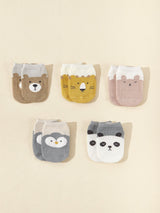 Buy SHEIN 5pairs Baby Cartoon Animal Print Floor Socks in Pakistan