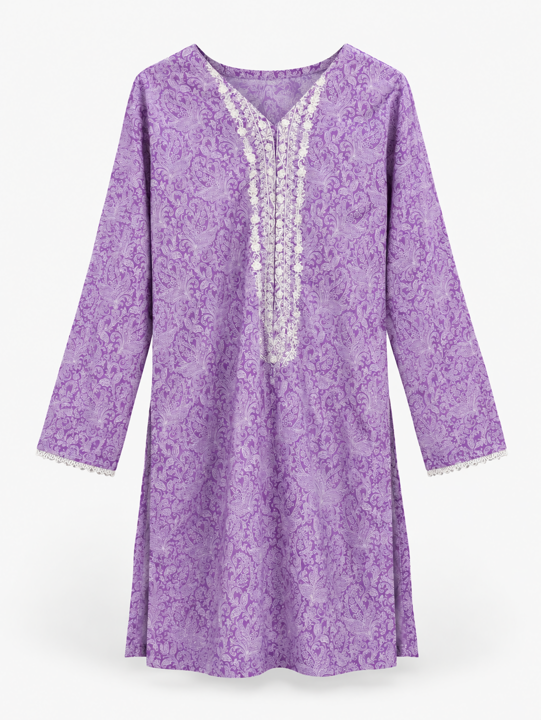 Lawn Kurti | Women Locally Made Kurta | Purple | Medium | New