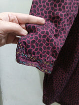 Boys Maroon Embroidered Kurta | Boys Shalwar Kameez | Size:28 | Worn Once