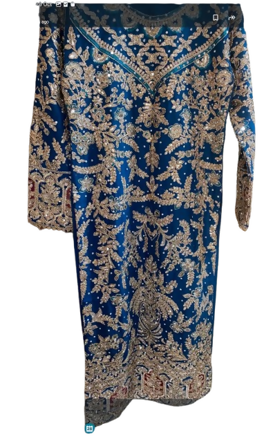 Haseen Official Three Piece Formal Fancy Dress | Women Branded Kurta | Small |Worn Once