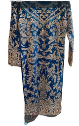 Haseen Official Three Piece Formal Fancy Dress | Women Branded Kurta | Small |Worn Once