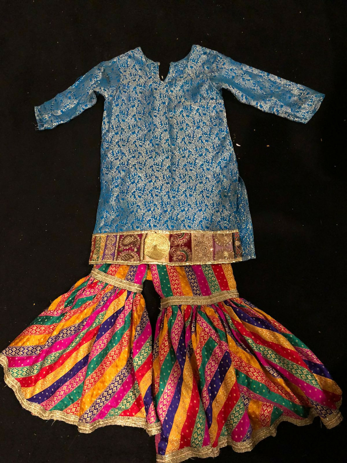 Beautiful Girls Gharara | Kids | Girls Shalwar Kameez | Suitable for 5-6 Yrs | Worn Once