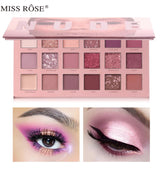 Buy Miss Rose Matte Shimmer Pigmented Waterproof 18 Colors Eye shadow Palette in Pakistan