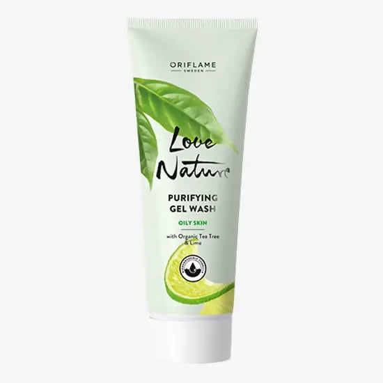 Oriflame | Love Nature Purifying Gel Wash with Organic Tea Tree and Lime ( For Oily Skin) | Beauty Skincare Face | Brand New