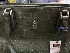 U.S. POLO ASSN. (USA) | Army Green Hand Bag | Women Bags | Brand New with Tags