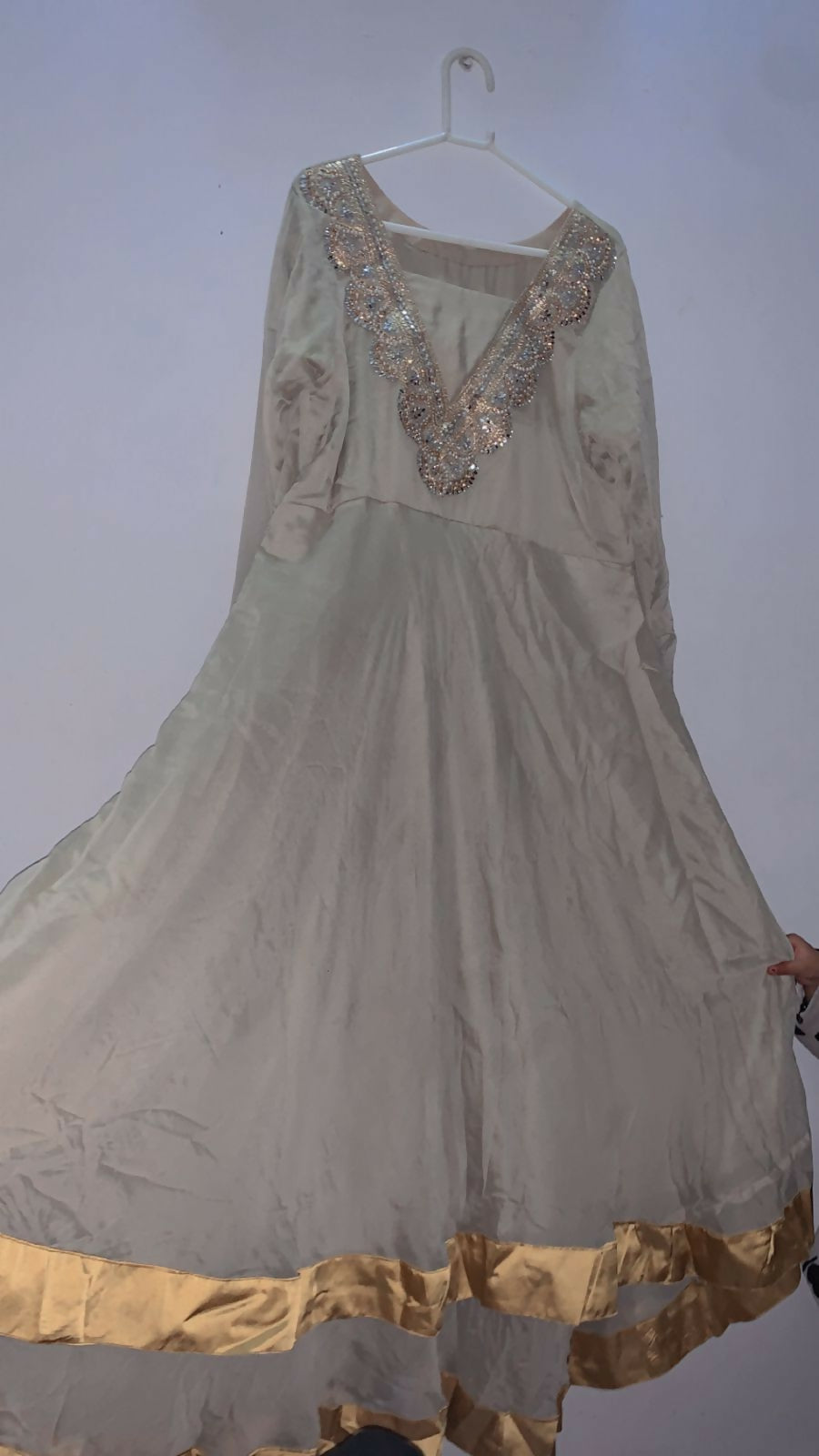 Golden Double Layer Frok | Women Frocks & Maxis | Large | Preloved