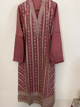 Tea Pink Embroidered Shirt | Women Locally Made Kurta | XSmall | Worn Once