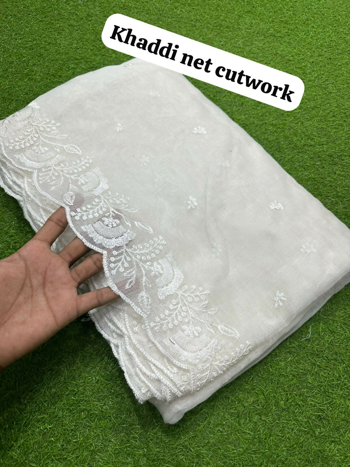 Khaadi Net Cutwork Dupattas | Women Accessories | Dupattas & Shawls | Size: 2.5 Yards | Brand New