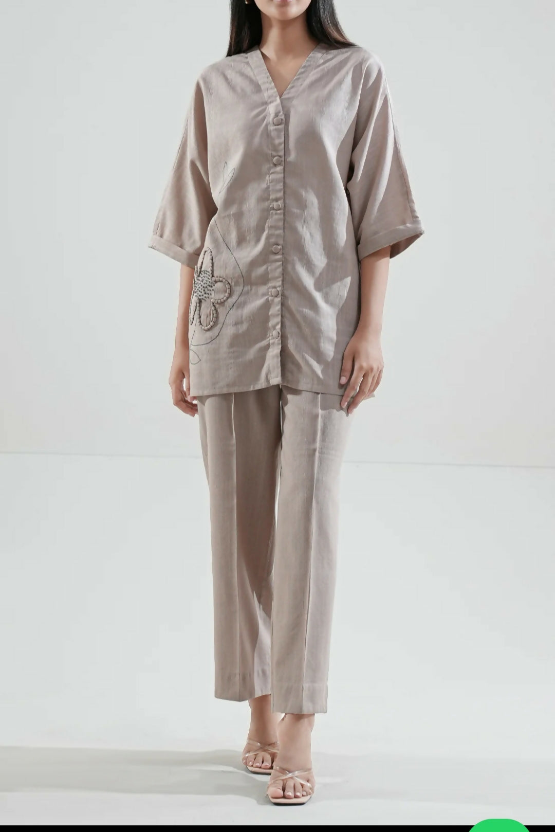 2PC Stitched Cord Set | Women Locally Made Kurta | Medium | New