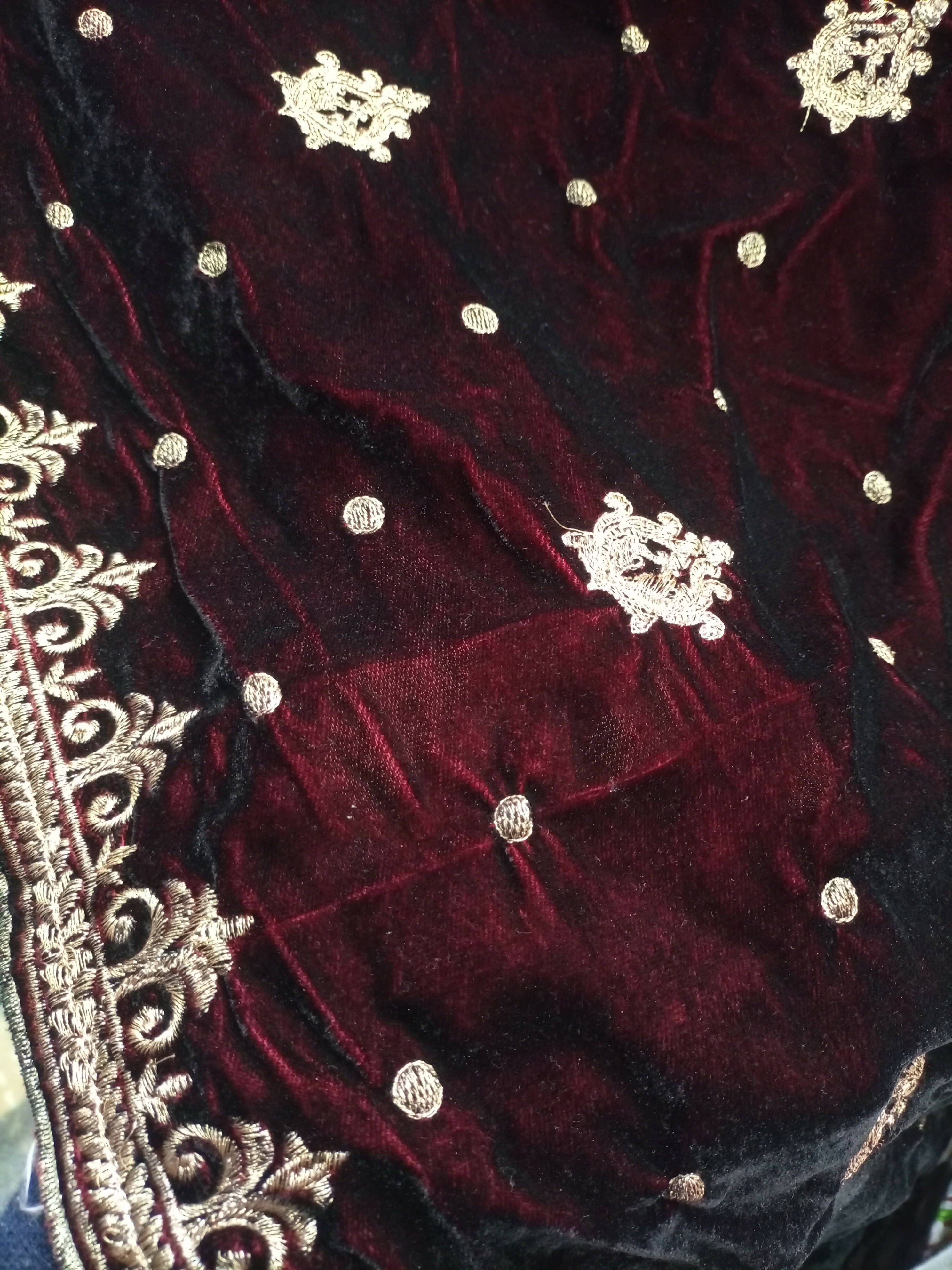 Velvet Embroidered Shawl | Women Accessories | New