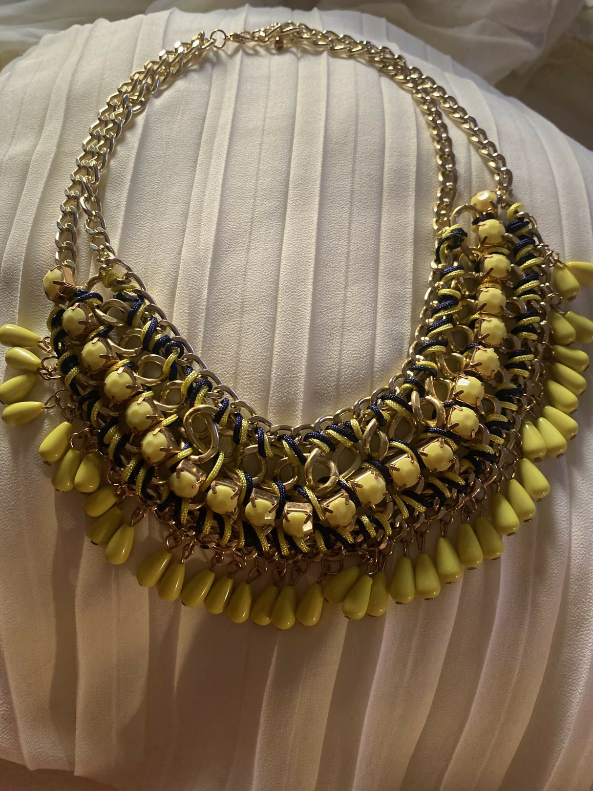 Bold Yellow Statement Necklace | Women Jewelry | Necklaces & Pendants | Brand New