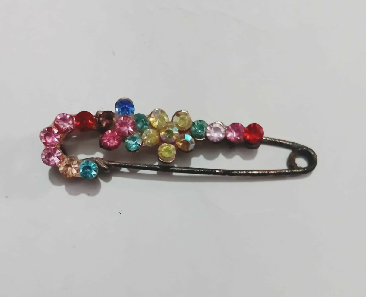 Multi Color Floral Broche | Women Accessories | Small | Worn Once