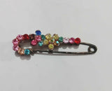 Multi Color Floral Broche | Women Accessories | Small | Worn Once