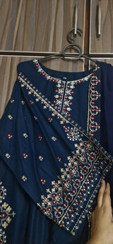 Teal Blue 3PC | Women Branded Formals | Medium to Large | New