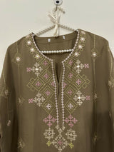 Khaadi | Women Branded Kurta | Brown | Large | Worn Once