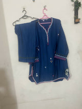 Khaadi | Women Branded Kurta | Blue | Large | Worn Once