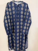Blue Printed Kurta | Women Locally Made Kurta | XSmall | Worn Once