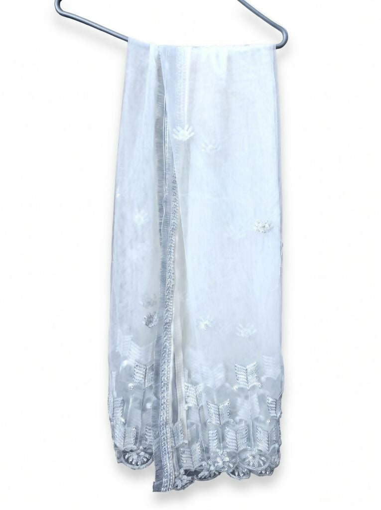 Heavily Embellished 3 PC Dress | Women Locally Made Formals | White | Small | Worn Once