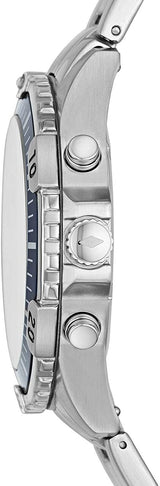 Buy Fossil Men's Chronograph Quartz Silver Stainless Steel Blue Dial 44mm Watch FS5623 in Pakistan