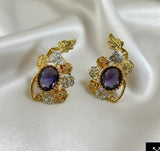 Oval flower tops for women-00291 | Women Jewelry | Earrings | Brand New