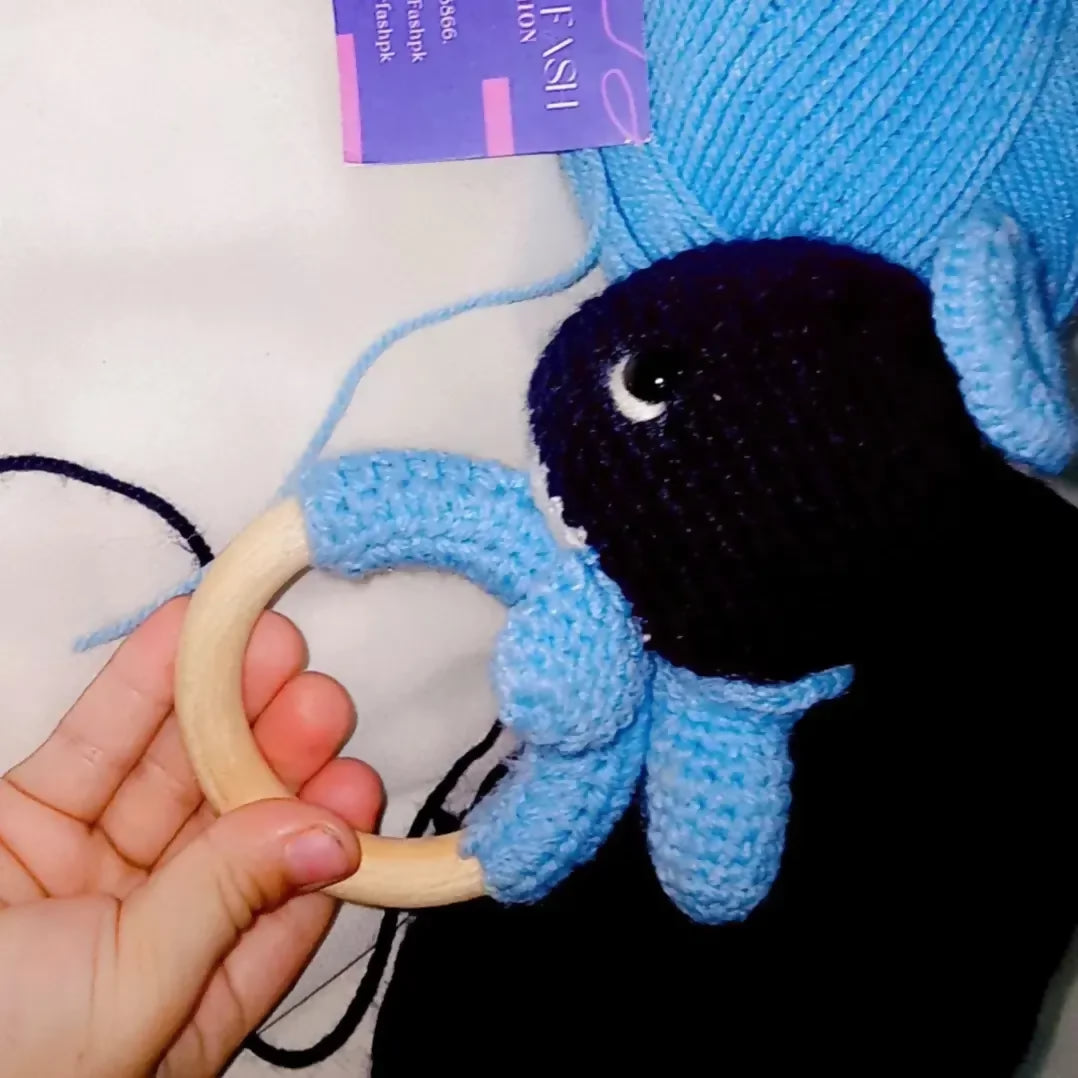 Pashforfashpk | Crochet Dolphin Rattle | Handmade | New