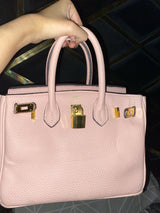 Pink Leather Bag | Women Bags | Shoulder & Tote Bags | Medium | Worn Once