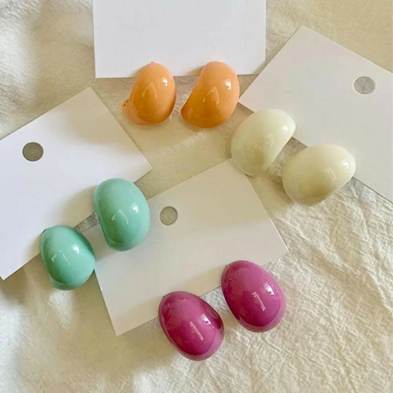 Acrylic Colorful Pop Earrings | Women Jewerly | Earrings | Orange.Green,Pink & White | Brand New