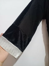 Black chiffon Long frock with velvet | Women Locally Made Formals | Large | Preloved