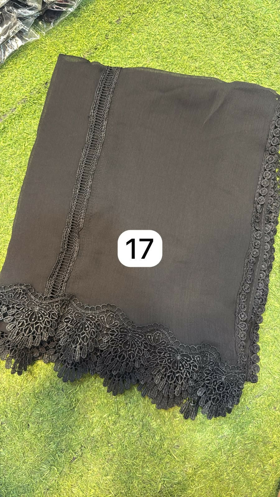 Dyeable Chiffon Lace Dupatta | Women Accessories | Duppata | Large | Brand New