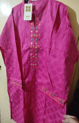 Gul Ahmed | Women Branded Kurta | Pink Kurta | XLarge | Brand New