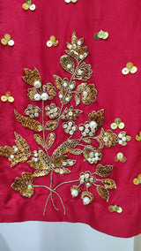 Red fancy 3 PC Suit | Women Locally Made Formals | Medium | Worn Once