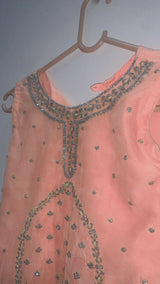 Pink Embroidered Gharara | Girls Skirts & Dresses | Medium | Preloved